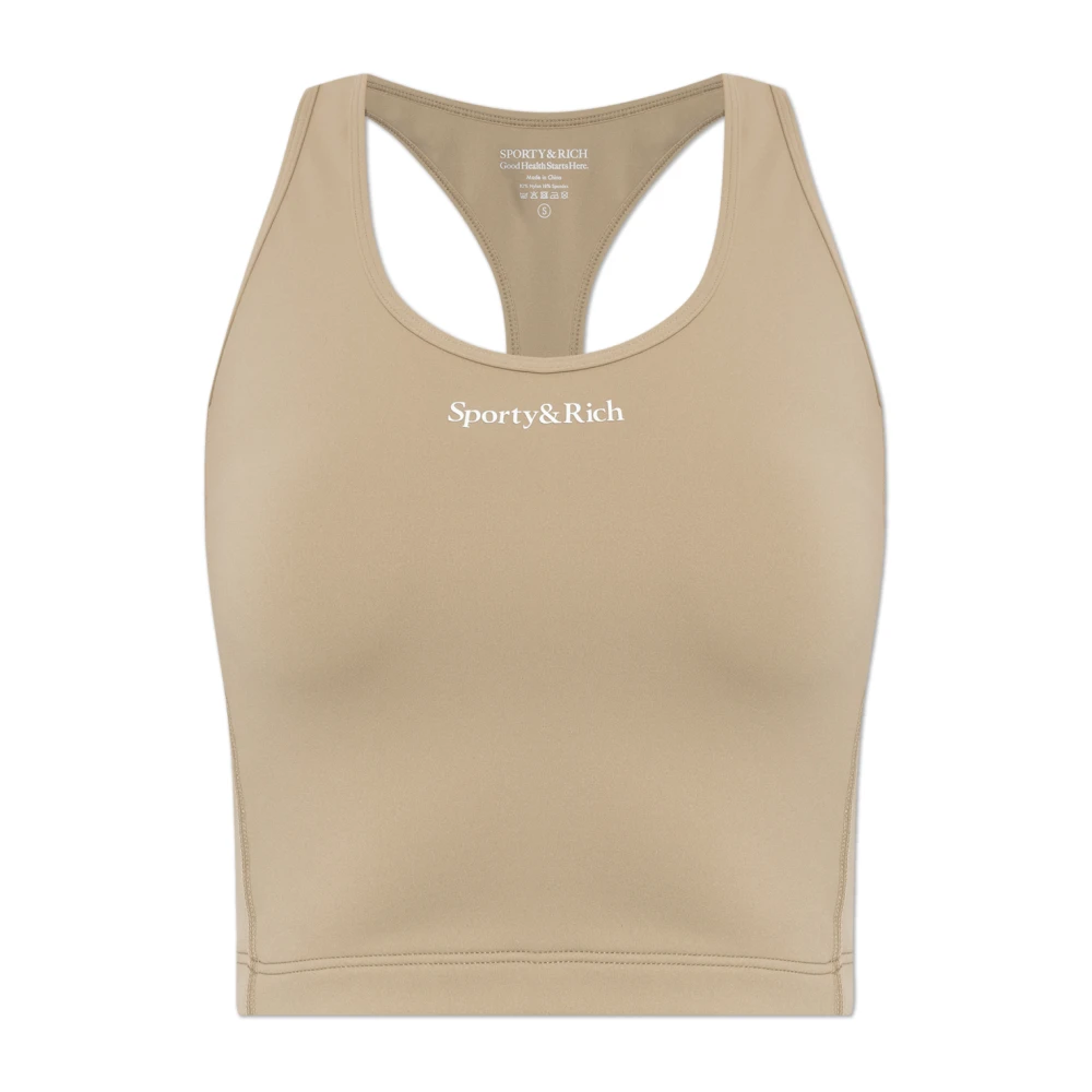 Sporty & Rich Top uit de Core-collectie Beige Dames
