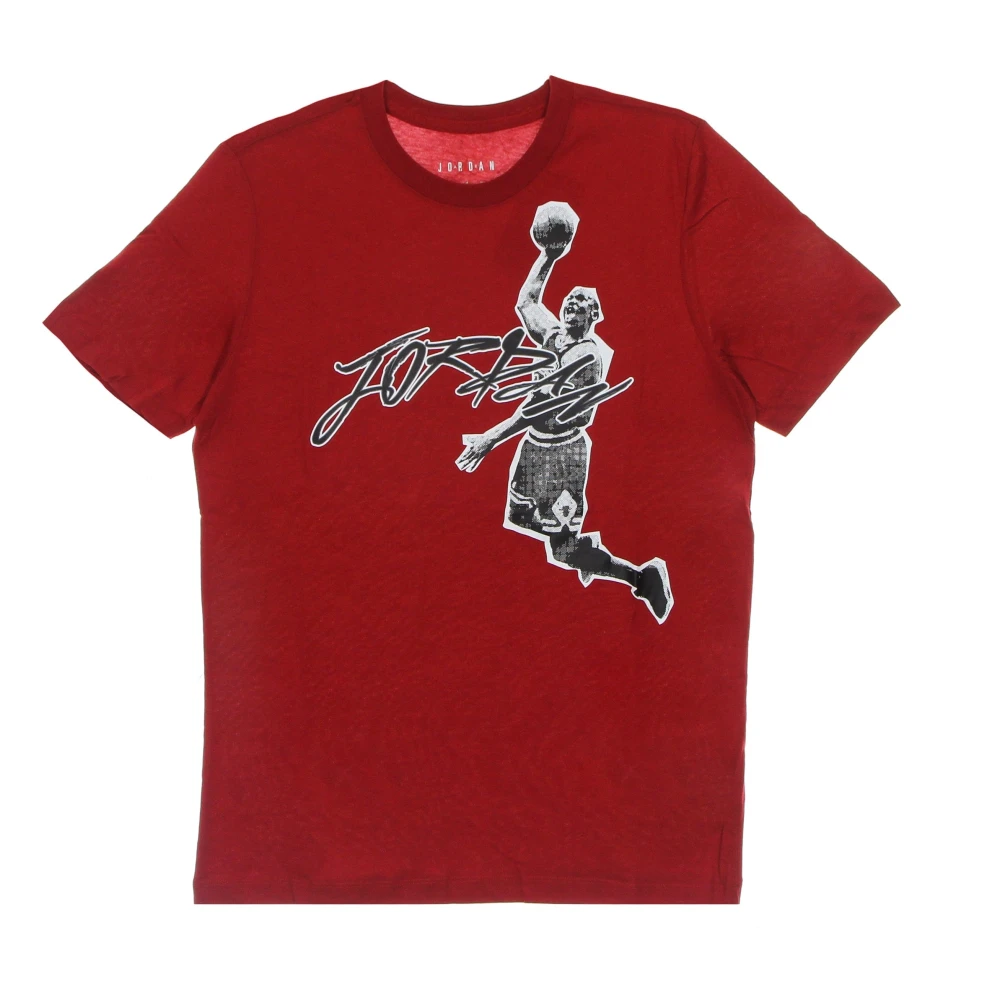 Jordan Crew Gym Rood Zwart T-shirt Red Heren