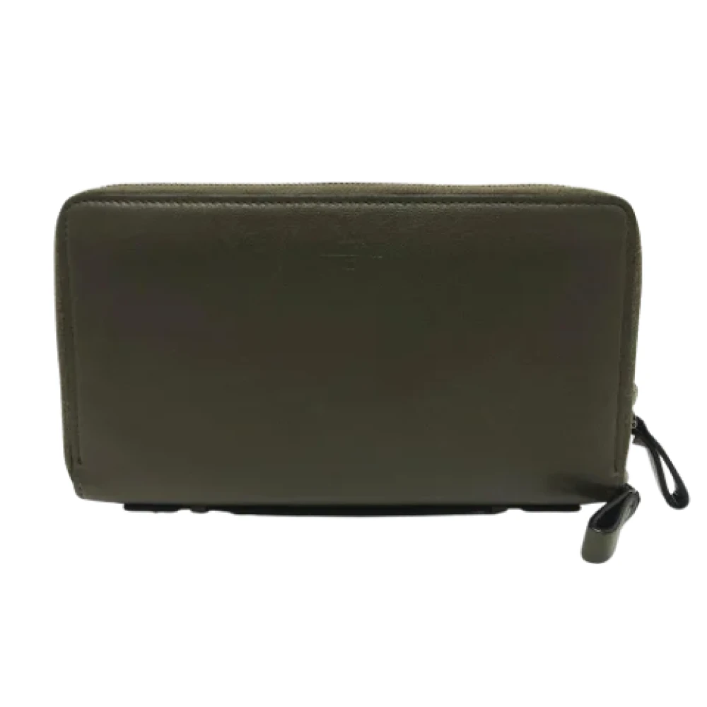 Valentino Vintage Pre-owned Leather wallets Green Dames