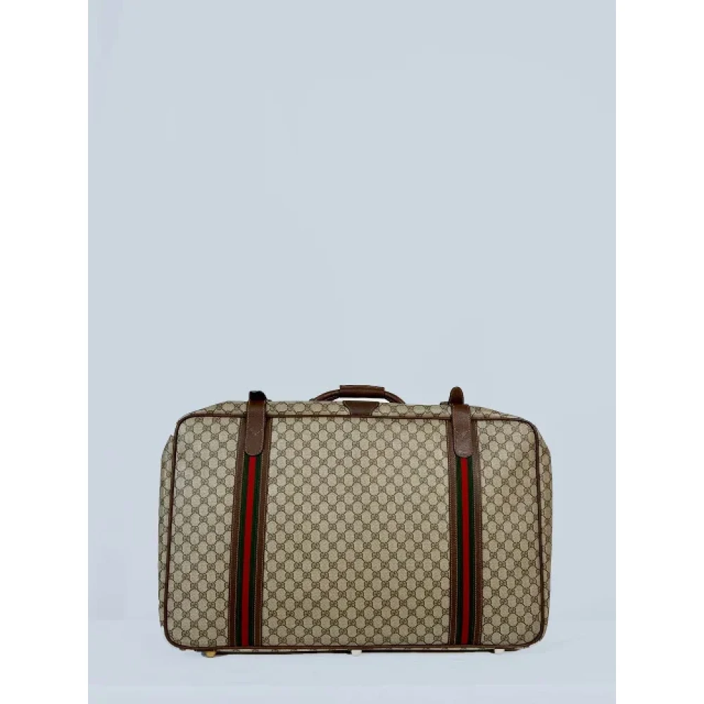 Gucci Vintage Pre-owned Canvas travel-bags Brown Dames