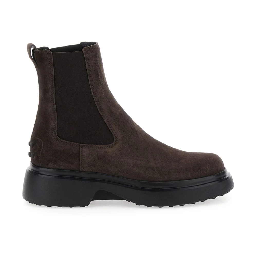 Tod's Suede Chelsea Booties - Female - Chelsea Boots - Brown - 4 Uk - Shoes