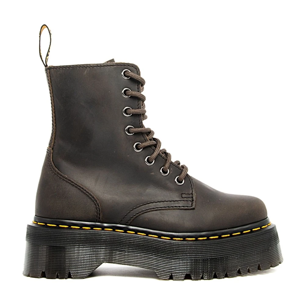 Dr. Martens Black Lace-Up Boots, Male, 2 Uk, Scarpa
