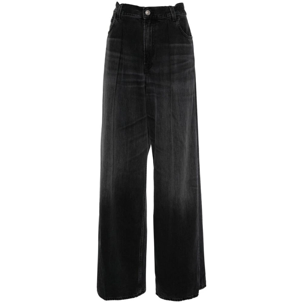 Haikure Zwarte Wijde Pijpen Denim Jeans Black Dames