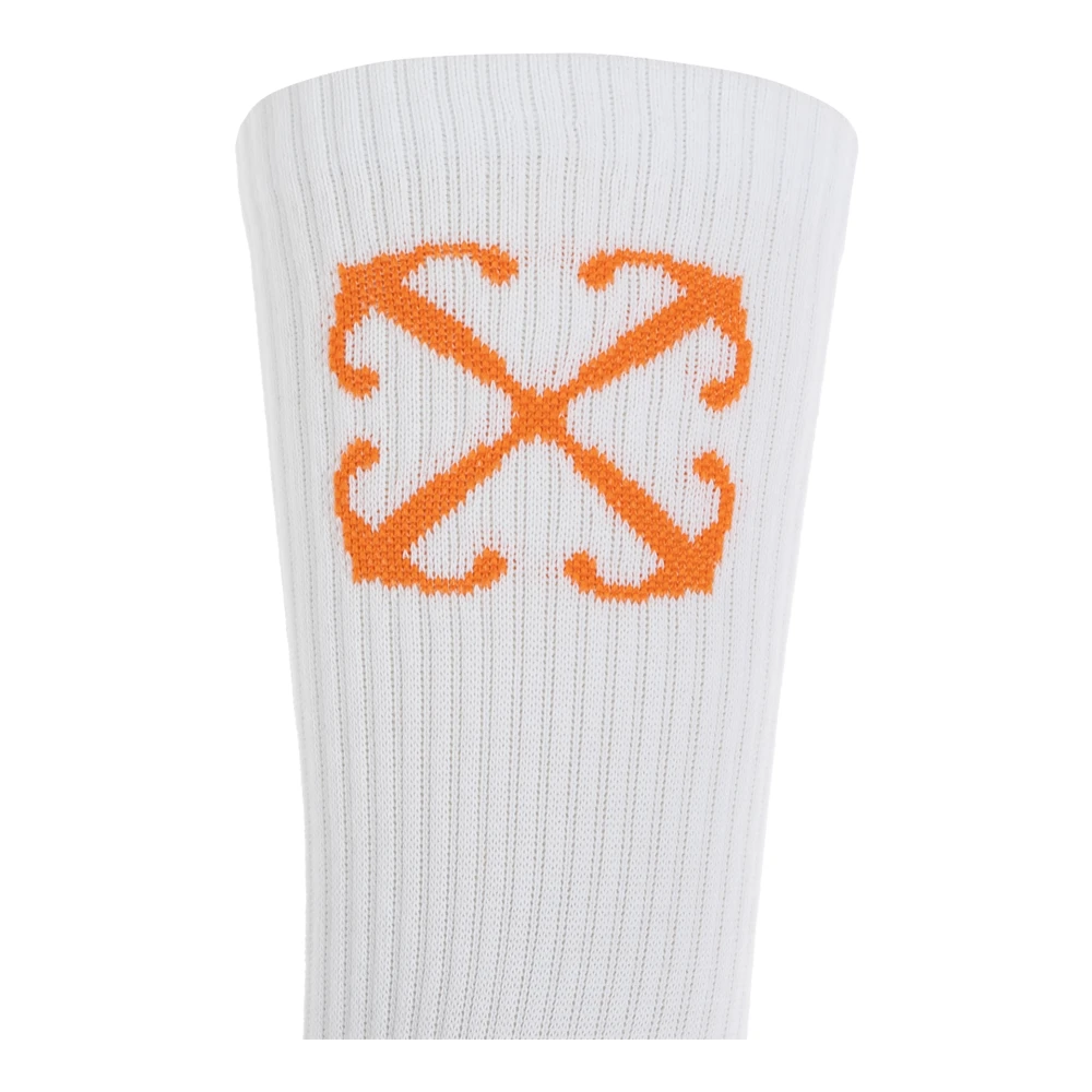 Off White Sokken met logo White Dames