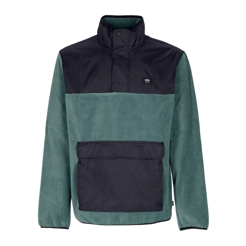 Vans Eend Groen Zwart Fleece Anorak Jas Green Heren