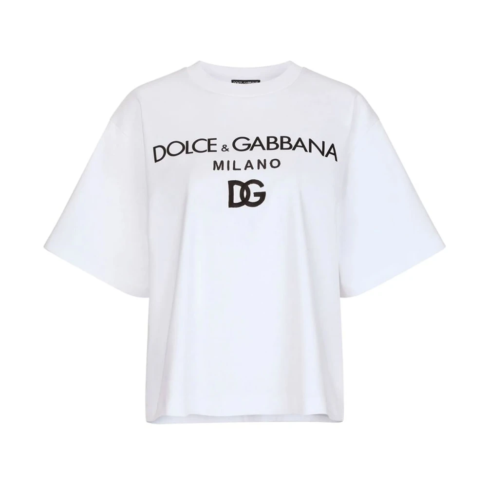 Dolce & Gabbana Casual Katoenen T-Shirt White Dames