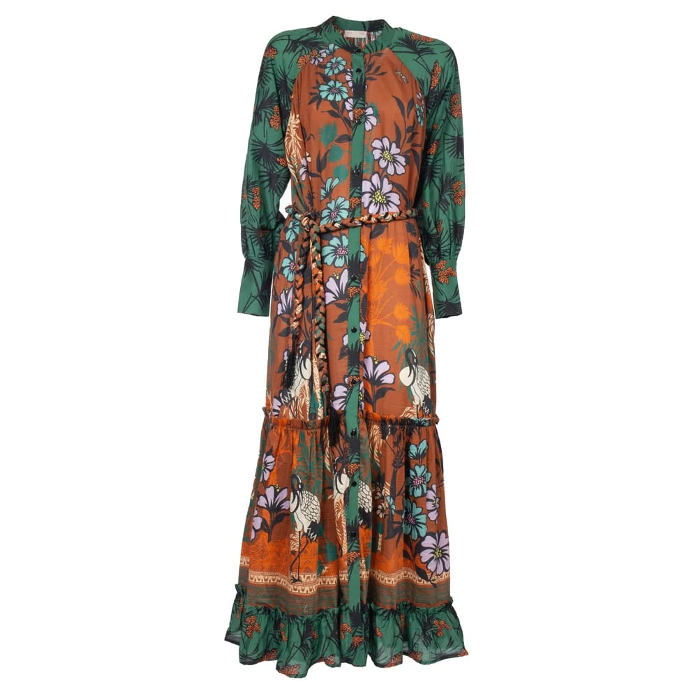 Anjuna Lange jurk met multicolor print Multicolor Dames
