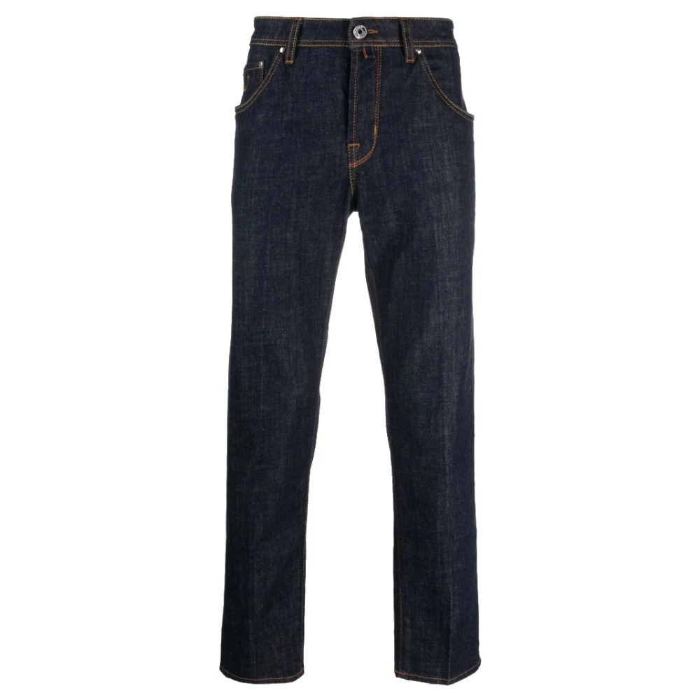 Jacob Cohën Slim Crop Carrot Broek Blue Heren
