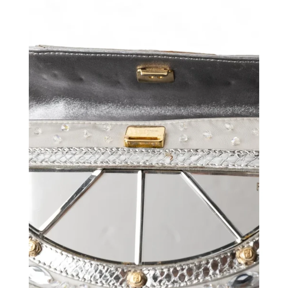 Fendi Vintage Pre-owned Fabric handbags Gray Dames