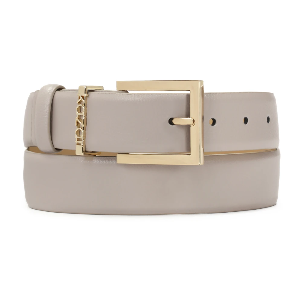 Kazar Grijze riem met metalen lus met logo Gray Dames