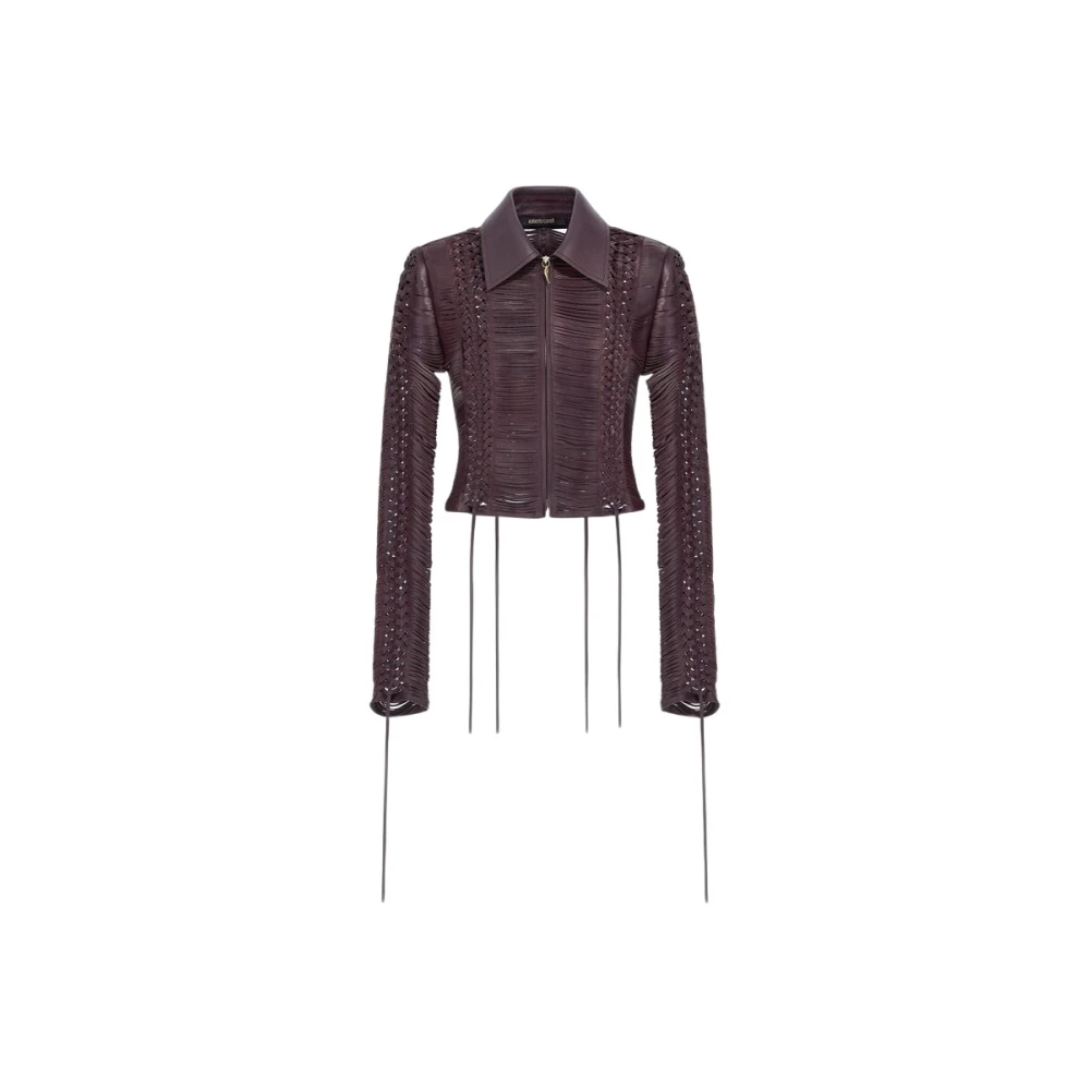 Jackets > Leather Jackets - - Roberto Cavalli - Modalova