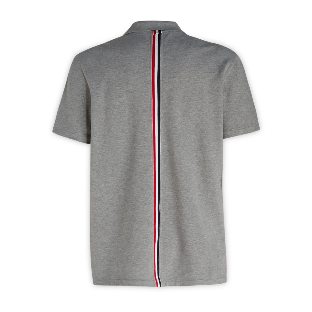 Thom Browne Klassieke Polo Shirt voor Mannen Gray Heren