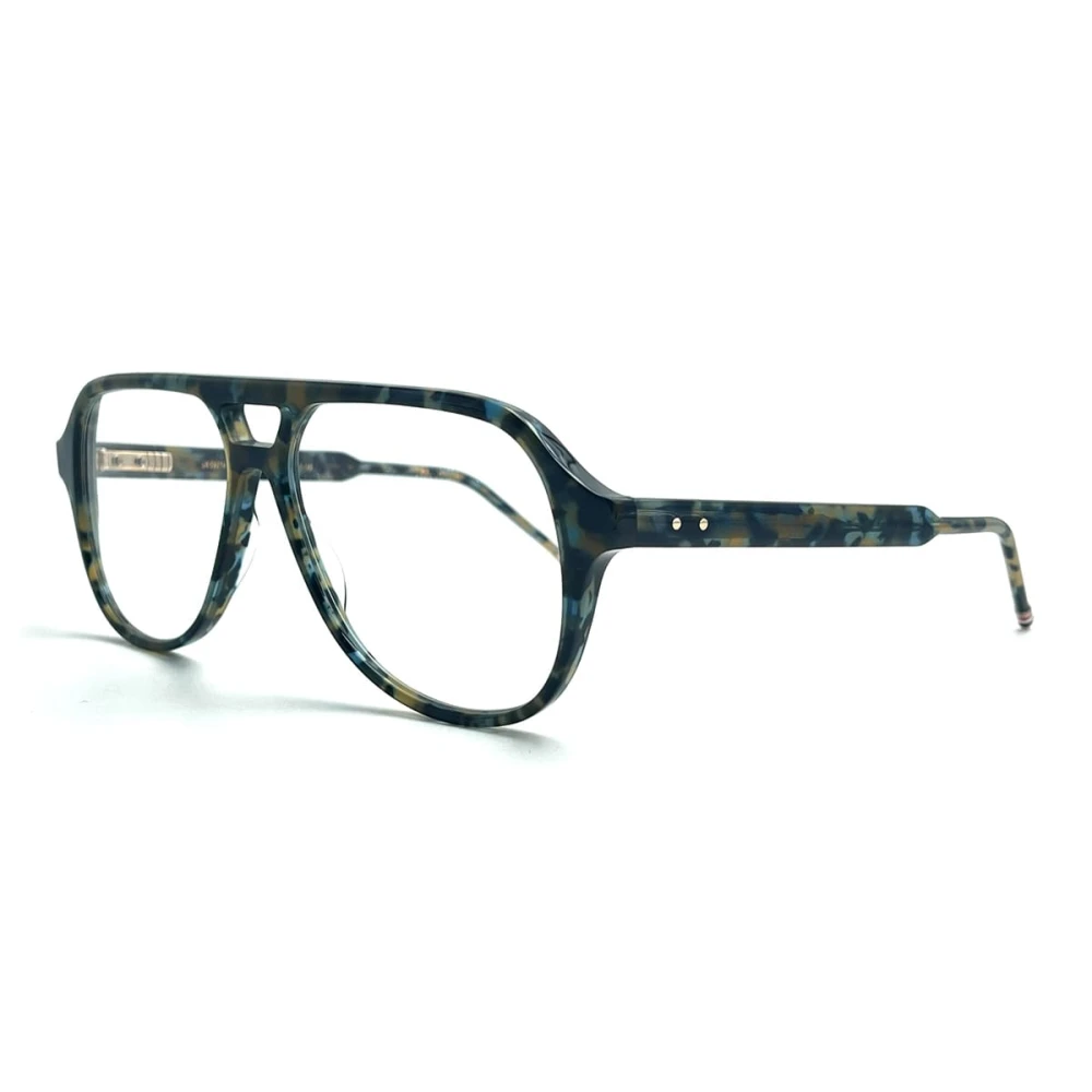 Thom Browne Mannelijke Aviator Bril in Schildpad Gray Heren