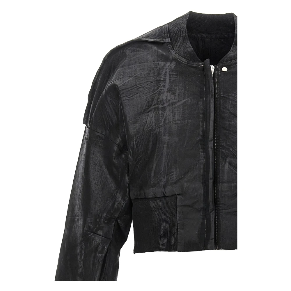 Rick Owens Zwarte Flight Bomber Jacket in Zwart Black Dames