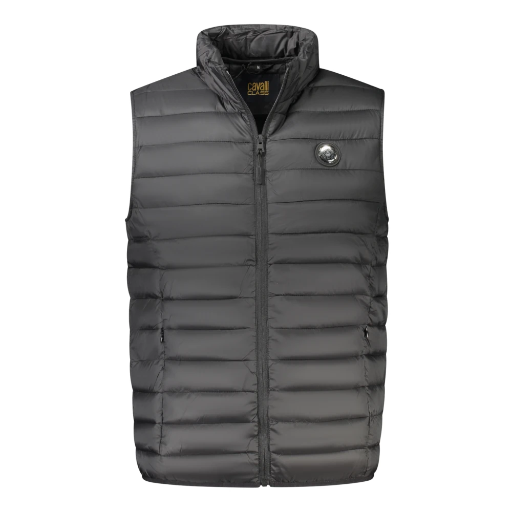 Cavalli Class Men's Black Sleeveless Vest - Waistcoats - Xl - Jackets