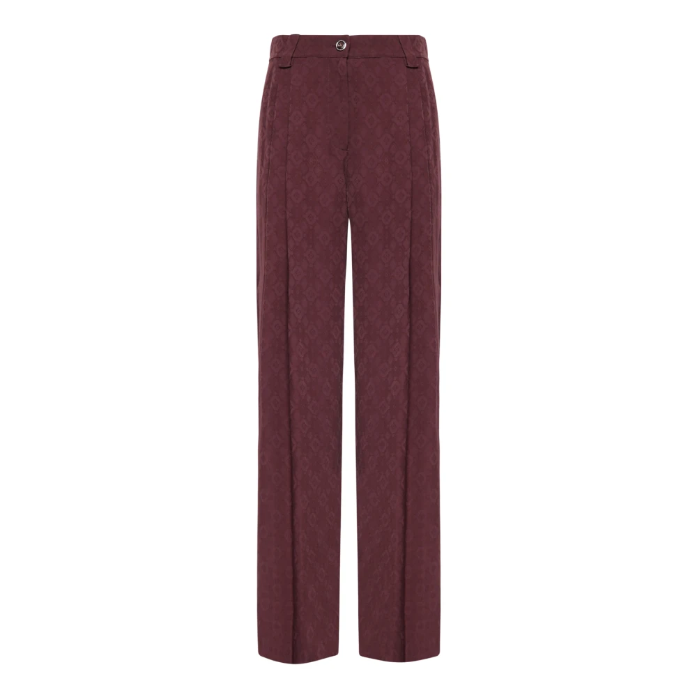 Pinko Women's Red Straight Trousers - Straight Trousers - Xl - Trousers