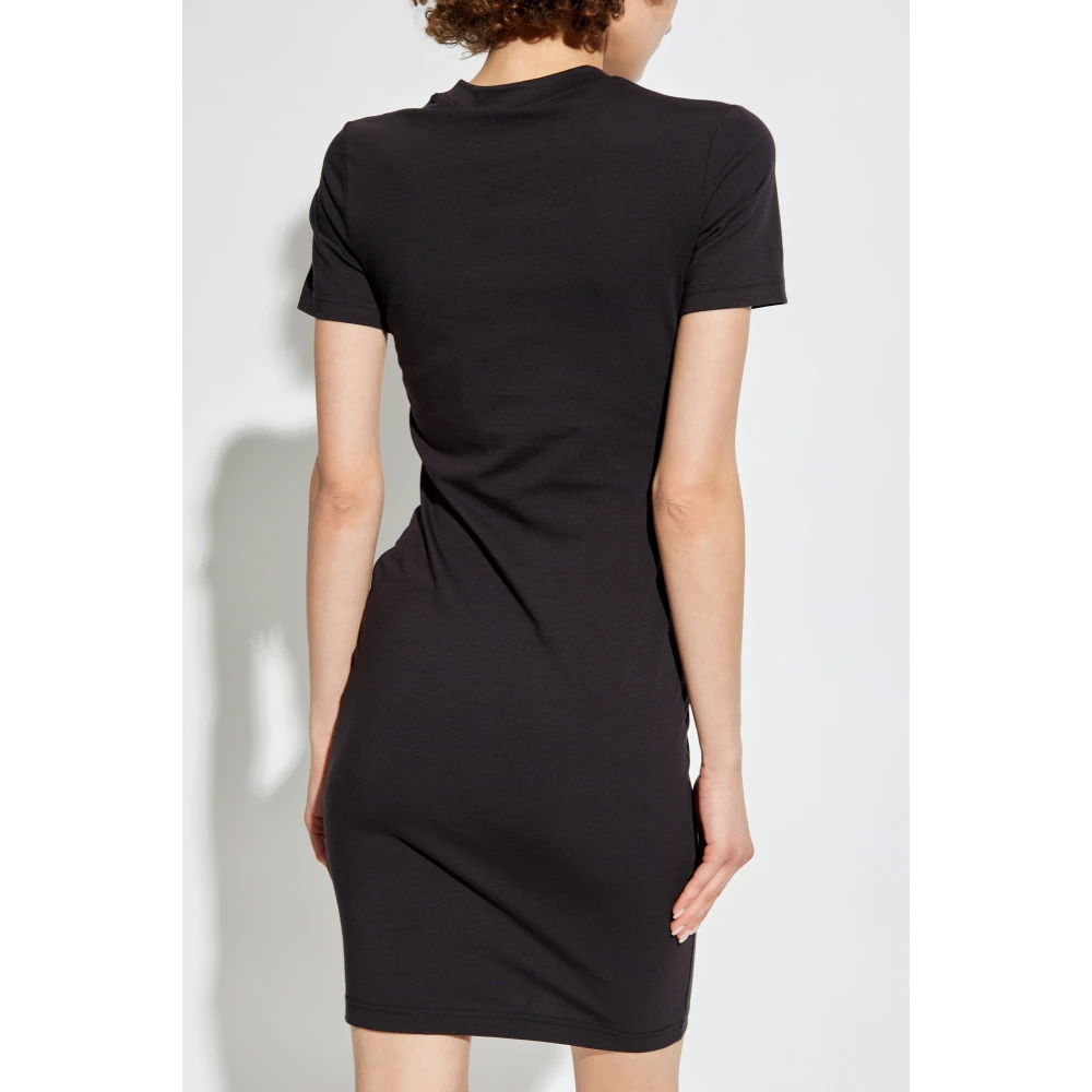 Versace Jeans Couture Jurk met logo Black Dames
