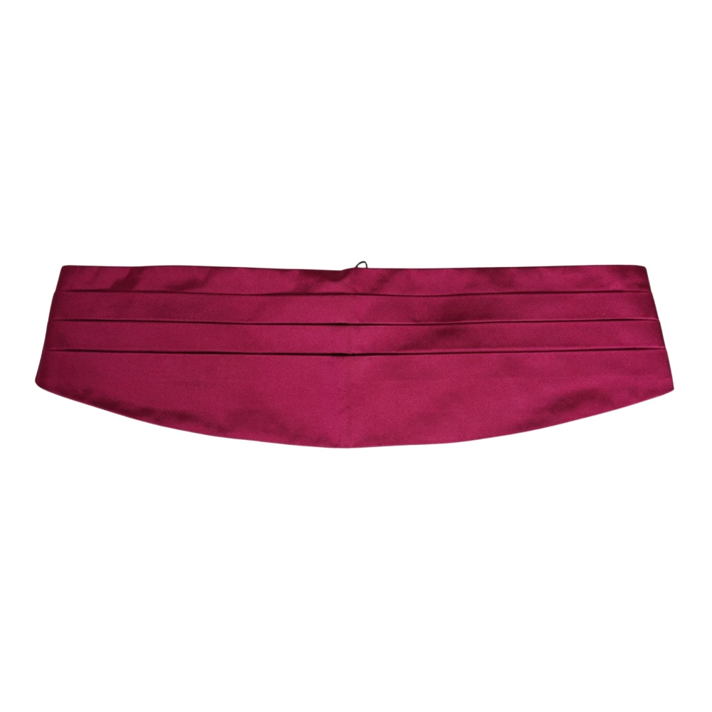 Dolce & Gabbana Burgundy 100% Silk Belt Waist Cummerbund - IT48 | M - Image 2