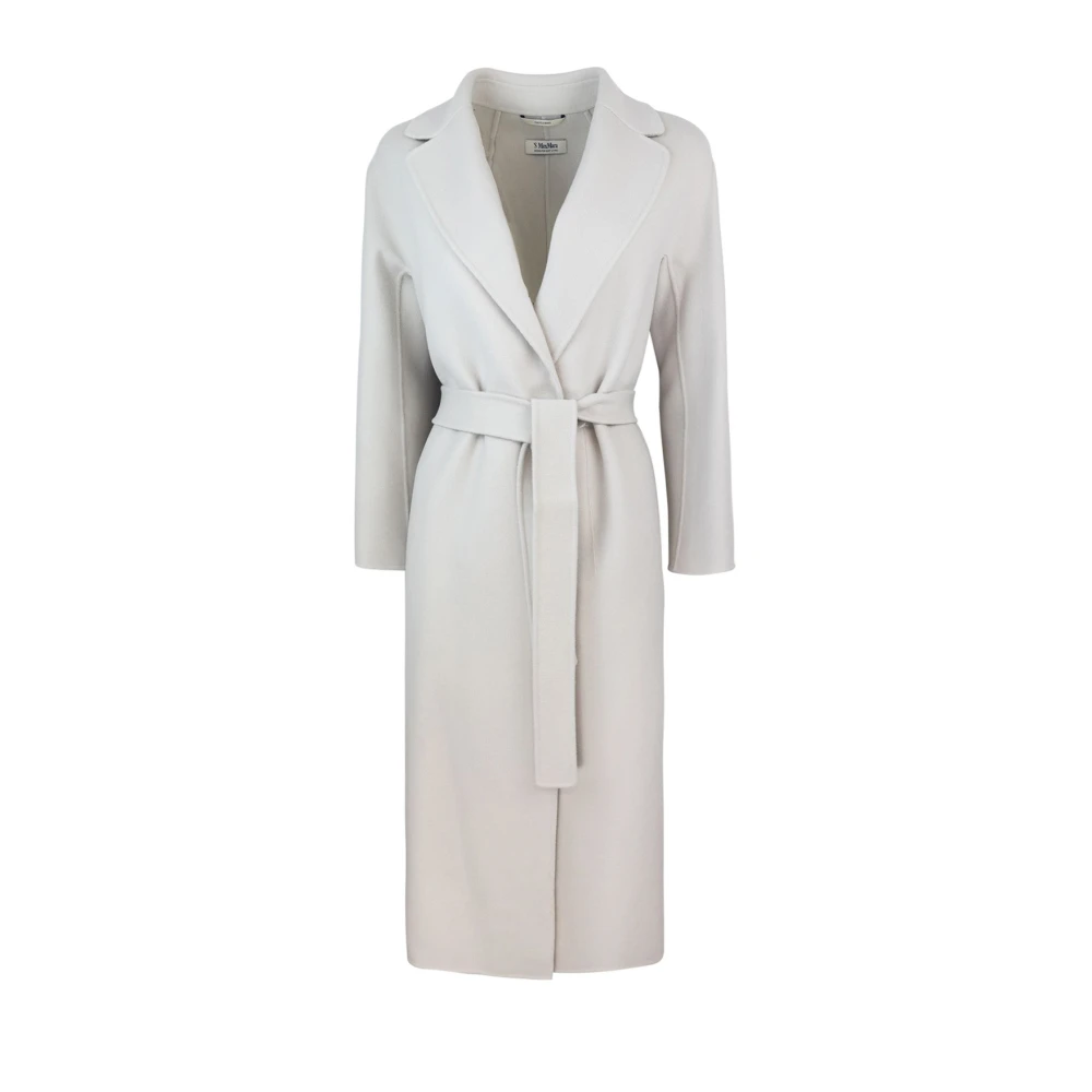 Max Mara Studio Grijze Wollen Ceintuurjas Gray Dames