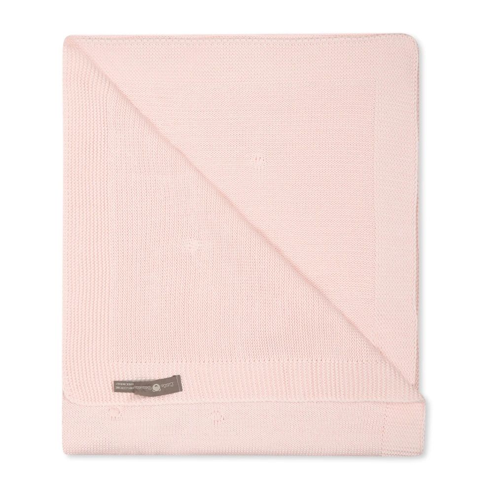 Little Bear Roze katoenen deken met stippen Pink Unisex