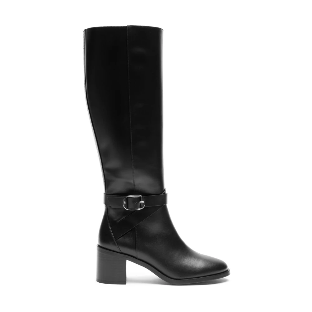 Stuart Weitzman Esme Belted ZIP Boot Black, Dam