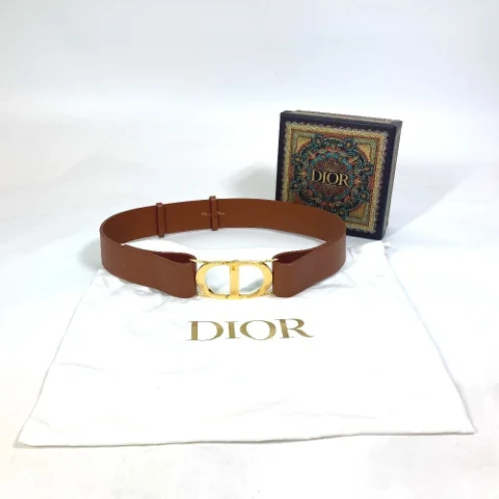 Dior Vintage Pre-owned Leather belts Brown Dames