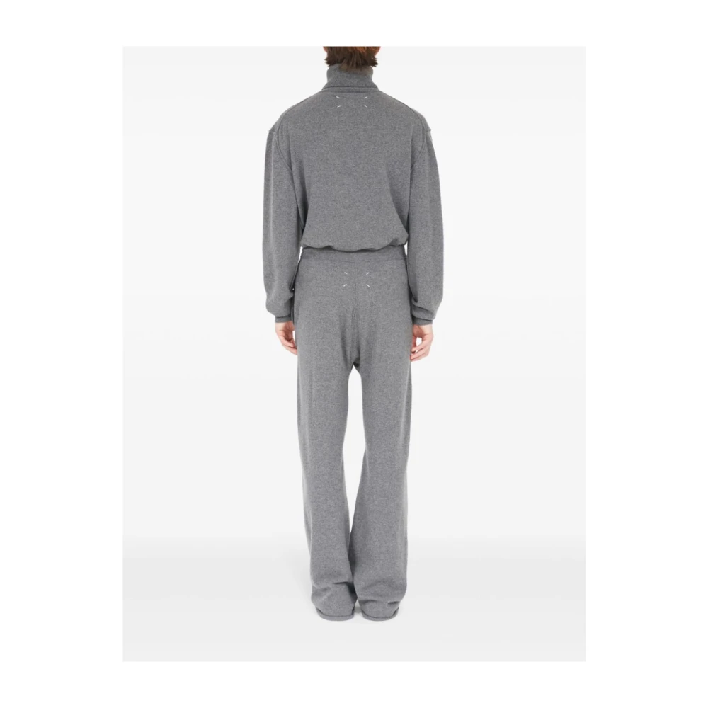 Maison Margiela Grijze Wol Kasjmier Trekkoord Broek Gray Heren