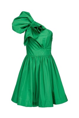 flared-draped-bustier-dress