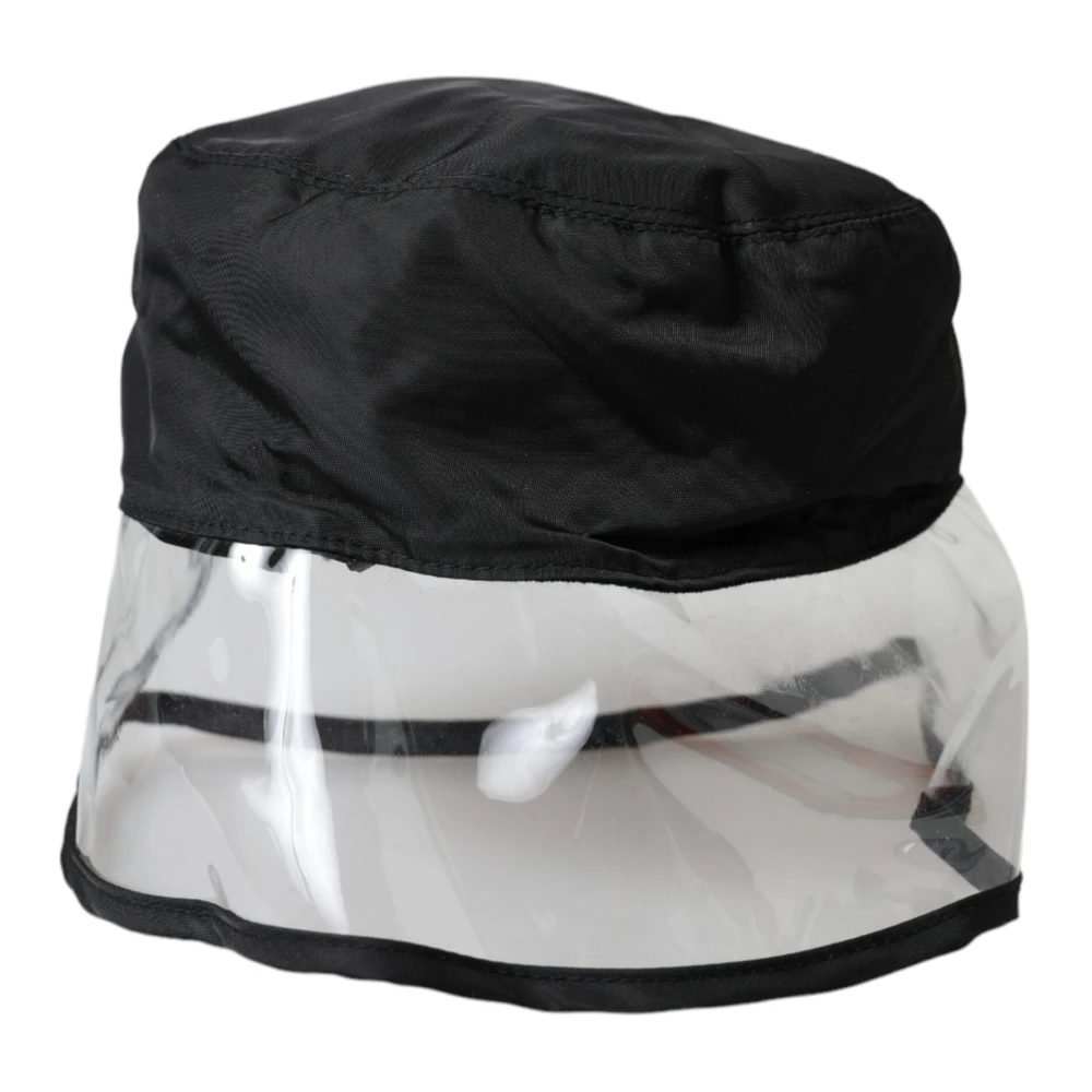 Dolce & Gabbana Zwarte Polyester Emmer Hoed Mannen Black Heren