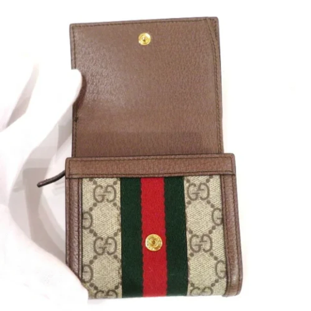 Gucci Vintage Pre-owned Canvas wallets Beige Dames