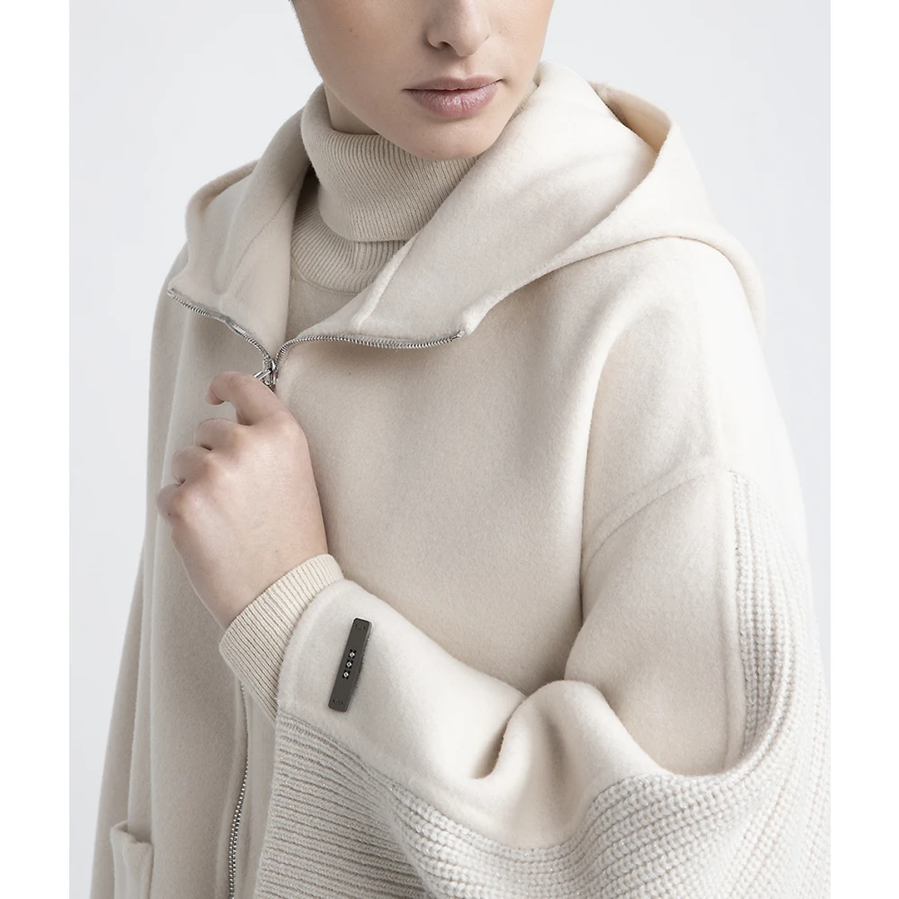 PESERICO Puurnieuwe wollen en kasjmier jas Beige Dames