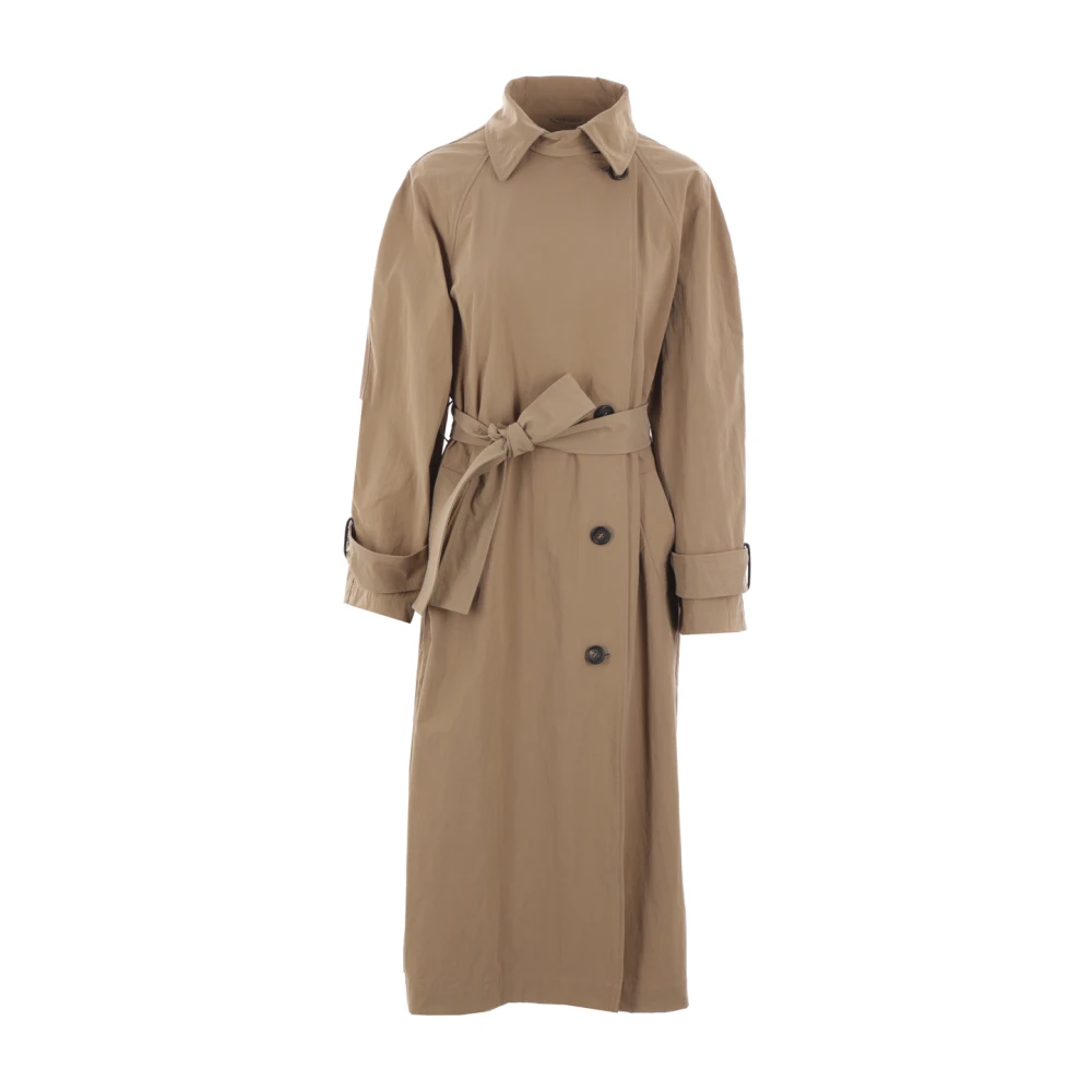BRUNELLO CUCINELLI Beige Dubbelbreasted Trenchcoat Beige Dames