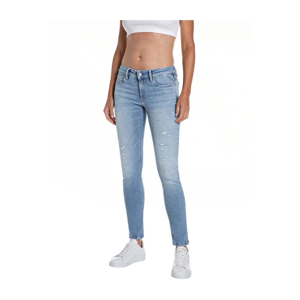 Replay Blue Skinny Fit Jeans, Female, W25, New Luz Skinny Jeans