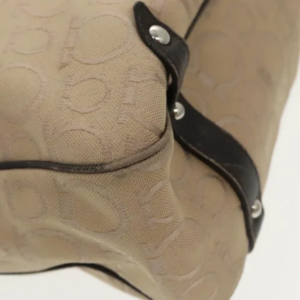 Salvatore Ferragamo Pre-owned Canvas handbags Beige Dames