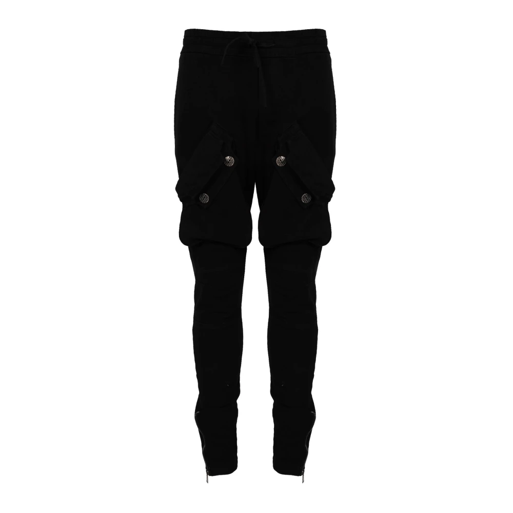 La Haine Inside Us Elegante Hoge Taille Broek met Zakken Black Heren