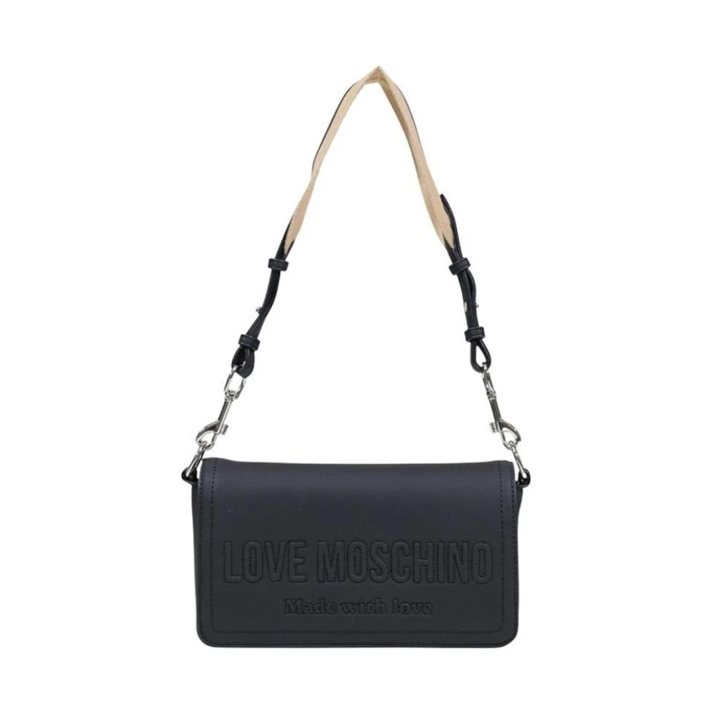 Love Moschino Women's Black Polyethylene Handbag With Sleek Design