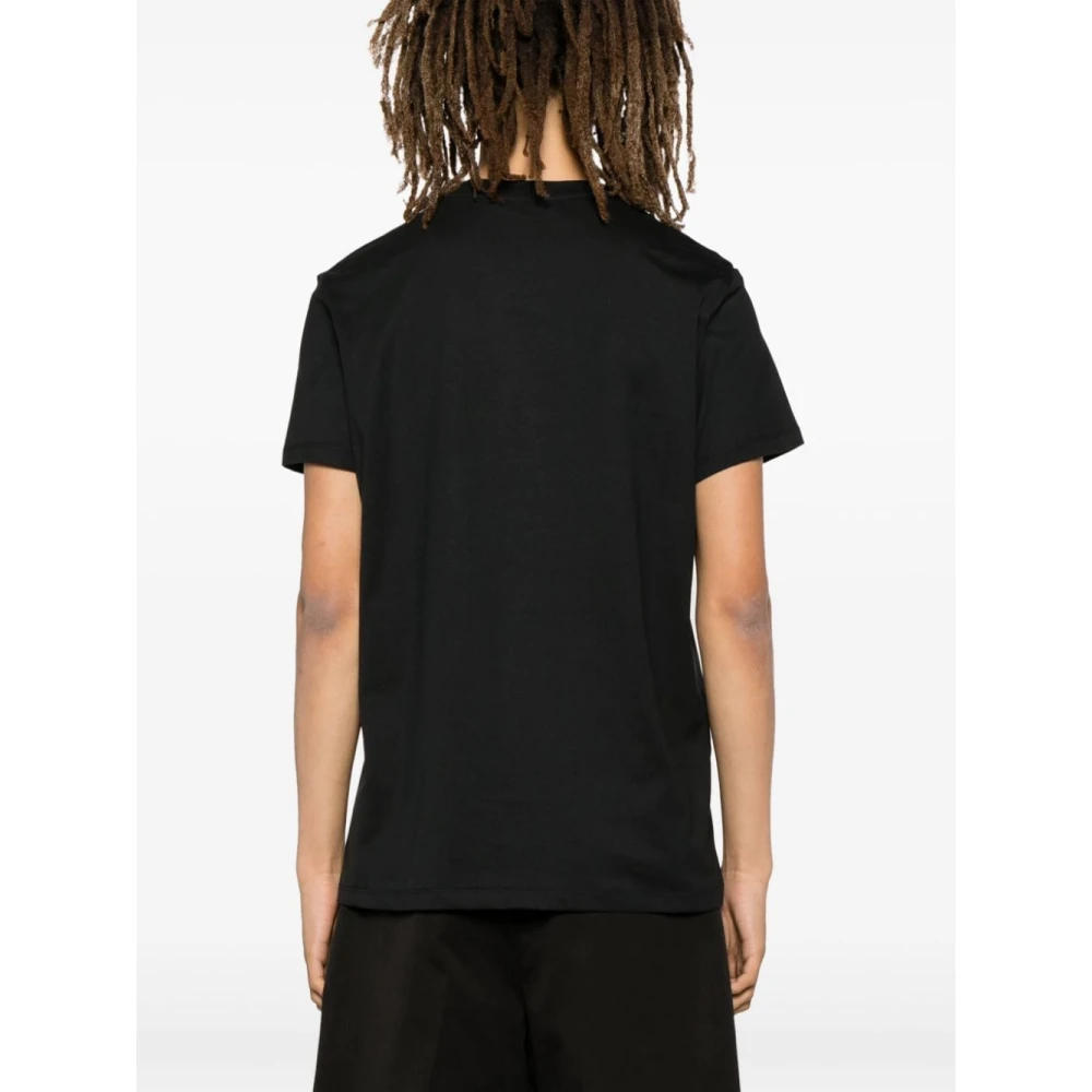 Balmain Katoenen Jersey T-shirt met Logo Black Heren