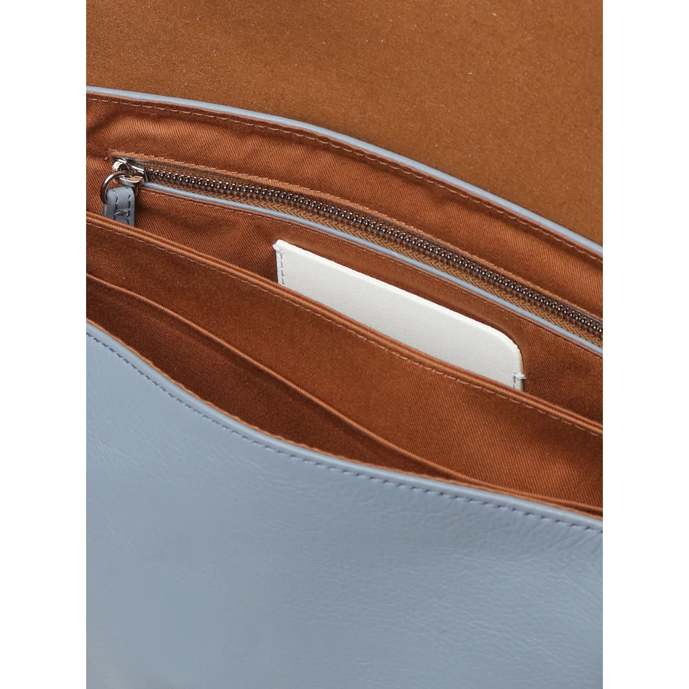 Zanellato Stijlvolle Schoudertas met Gehamerd Patroon Blue Dames