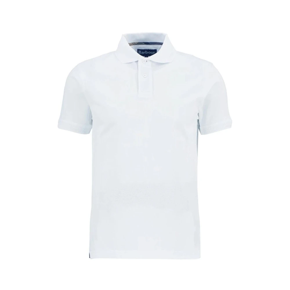 Barbour Wit Katoenen Poloshirt Tailored Fit White Heren