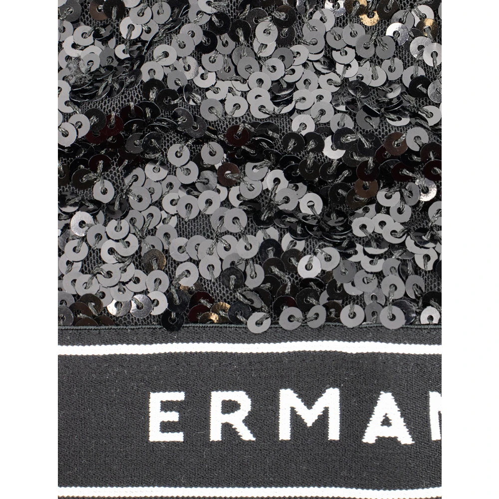 Ermanno Scervino Zwarte Wol Rechte Pijp Geplooide Broek Black Dames