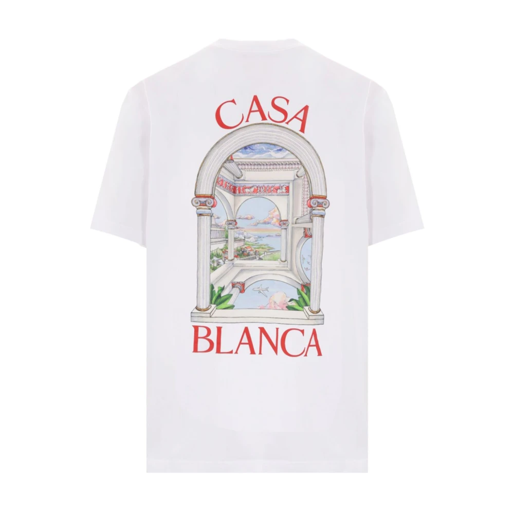 Casablanca Grafische Print Witte T-shirts en Polo's White Heren