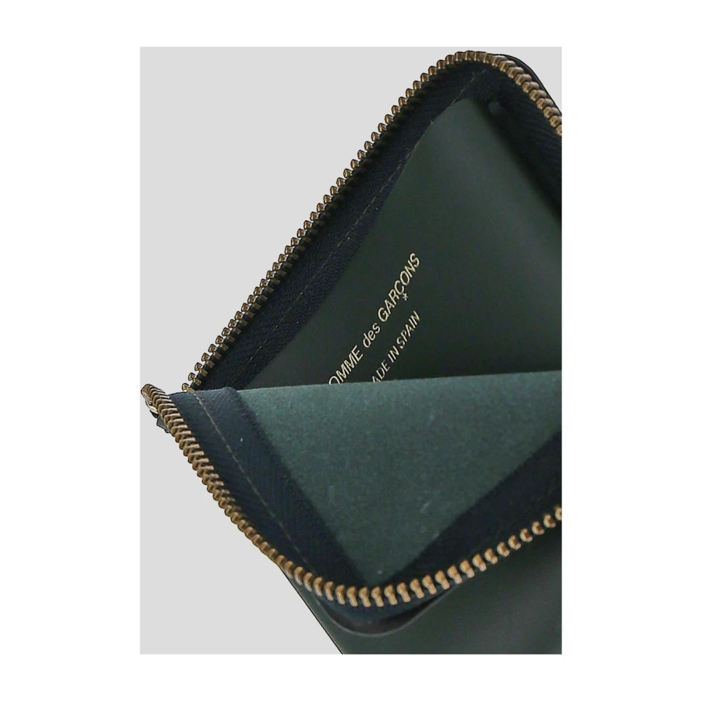 Comme des Garçons Leren ritsportemonnee Green Unisex