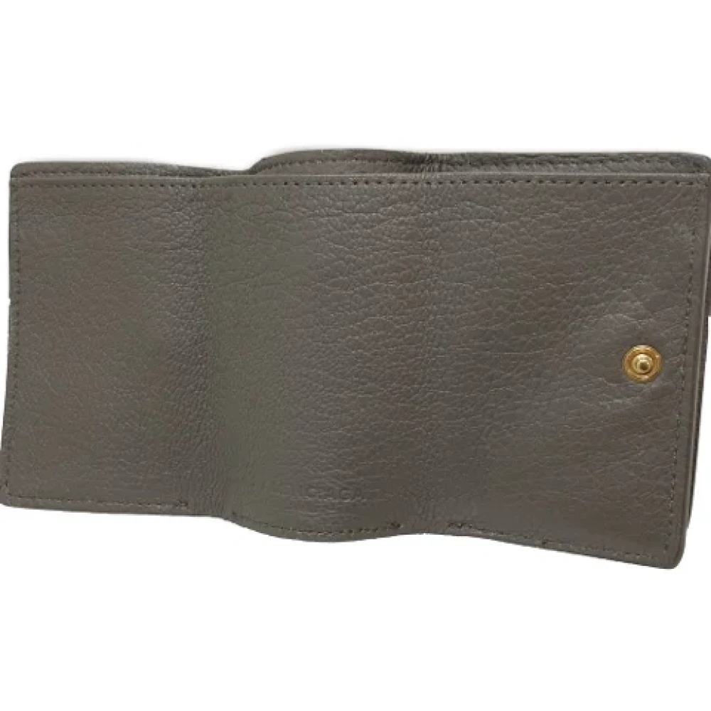 Balenciaga Vintage Pre-owned Leather wallets Gray Dames