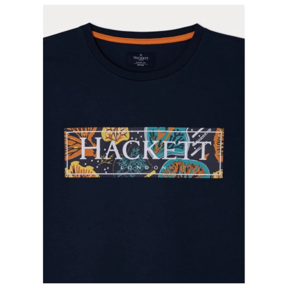 Hackett Heren Katoenen T-Shirt Blue Heren