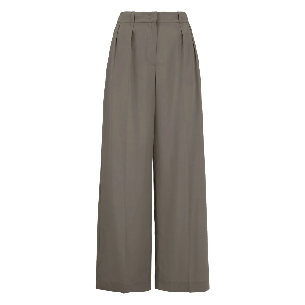 Bomboogie Donna Grigio - Pantaloni Ampi In Lyocell Fluido - Trousers - Xs