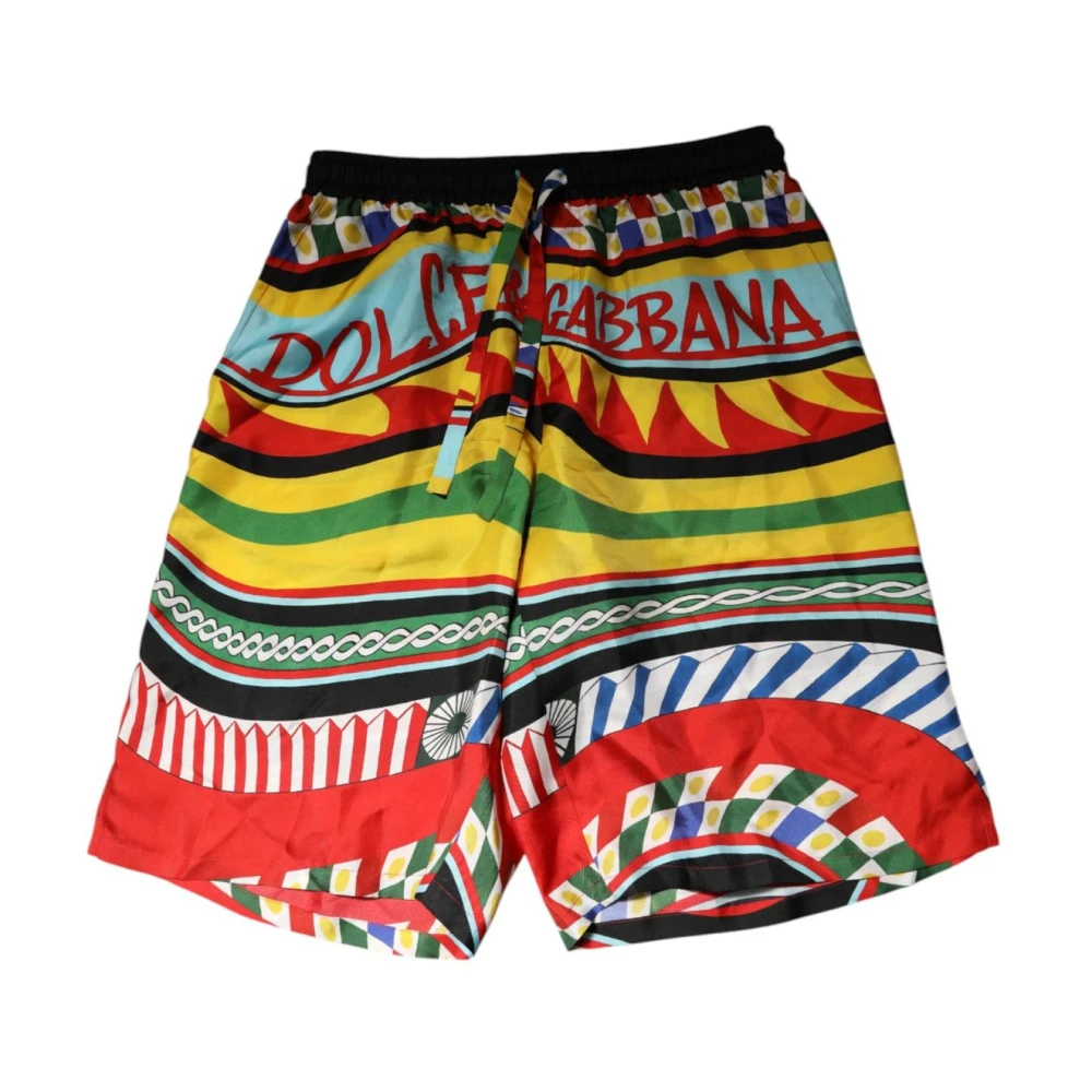 Dolce & Gabbana Men's Sicilian Carretto Swim Shorts