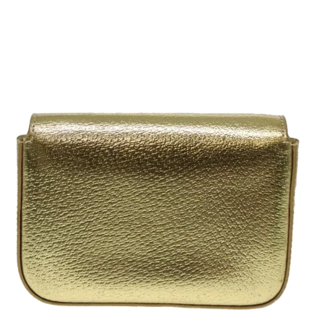 Prada Vintage Pre-owned Leather pouches Yellow Dames