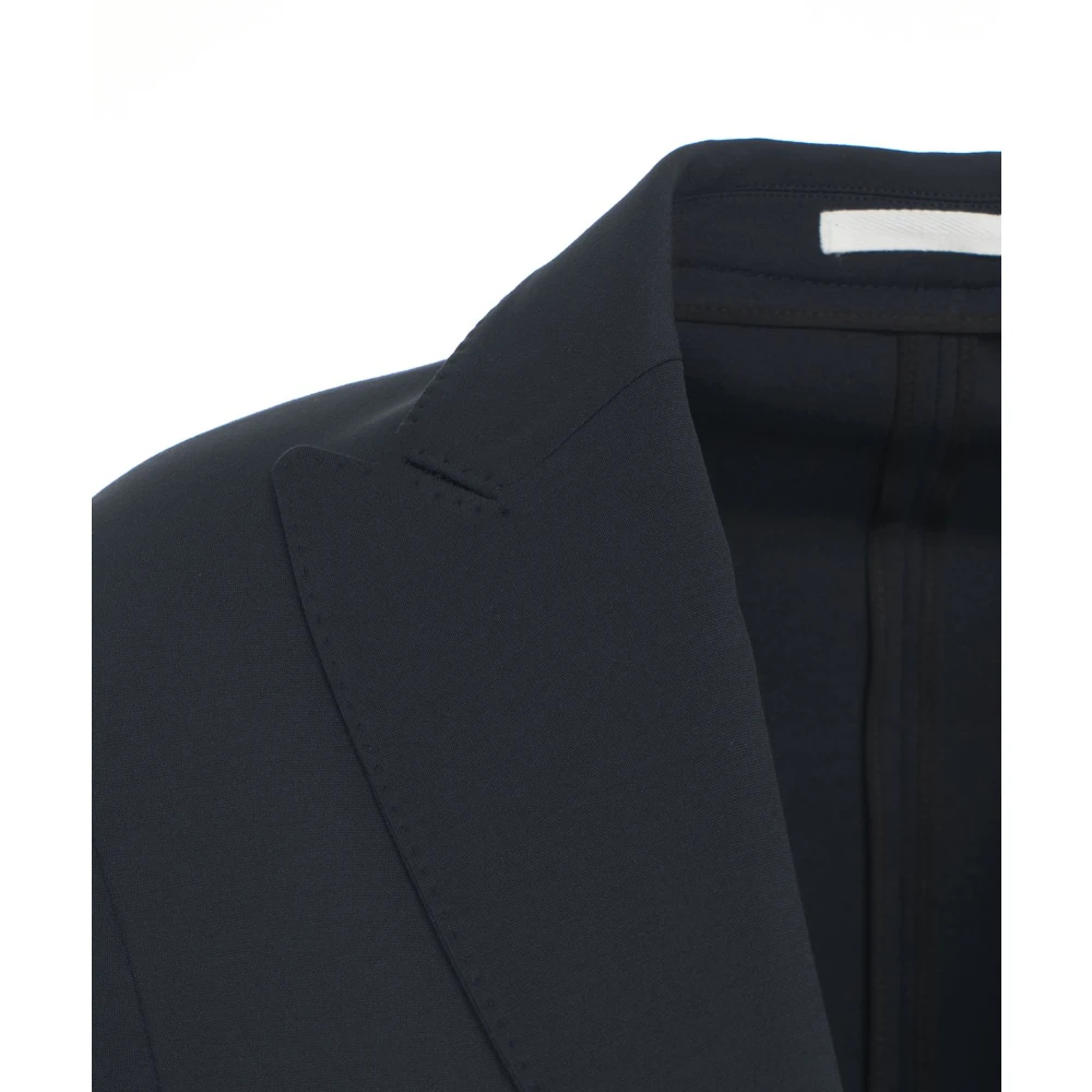 Paolo Pecora Blauwe Jersey Blazer Ss25 Blue Heren