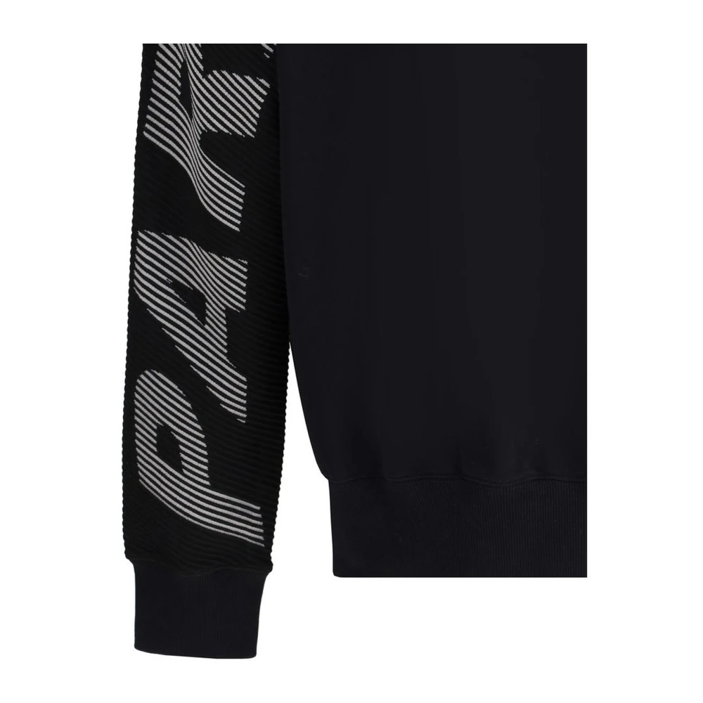 Parajumpers Sweatshirt met 3D-textuur en oversized achterprint Black Heren