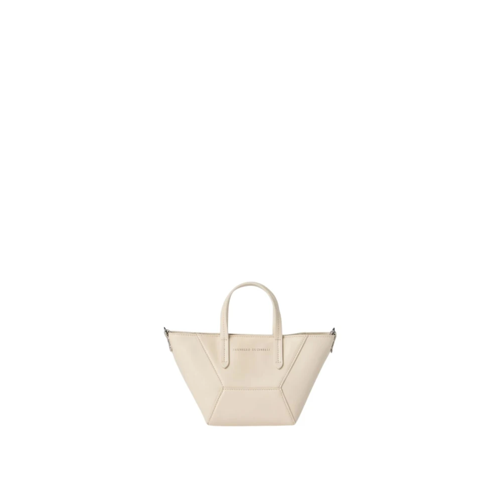 BRUNELLO CUCINELLI Ivoor Tote Tas met Monile Details Beige Dames